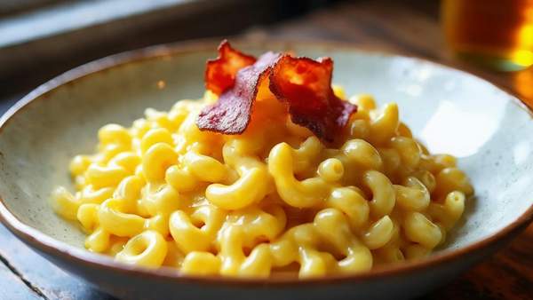 Decadent Mac & Cheese with Crispy Prosciutto Topping Decadent Mac & Cheese with Crispy Prosciutto Topping
