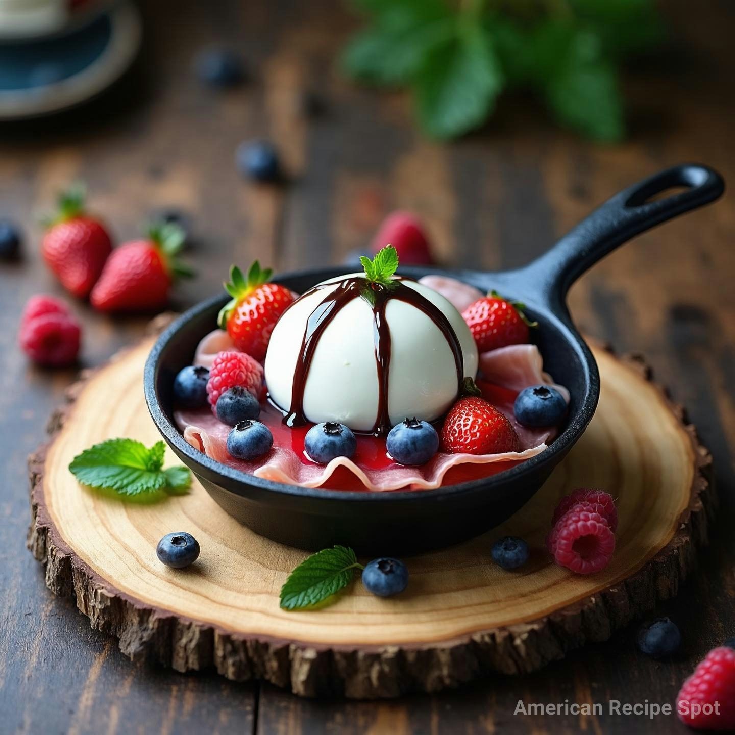Summer Berry Burrata Charcuterie Skillet